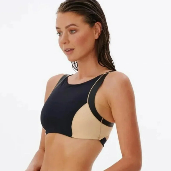 Rip Curl Mirage Ultimate High Neck Crop Bikini Top, sand - Picture 2 of 3